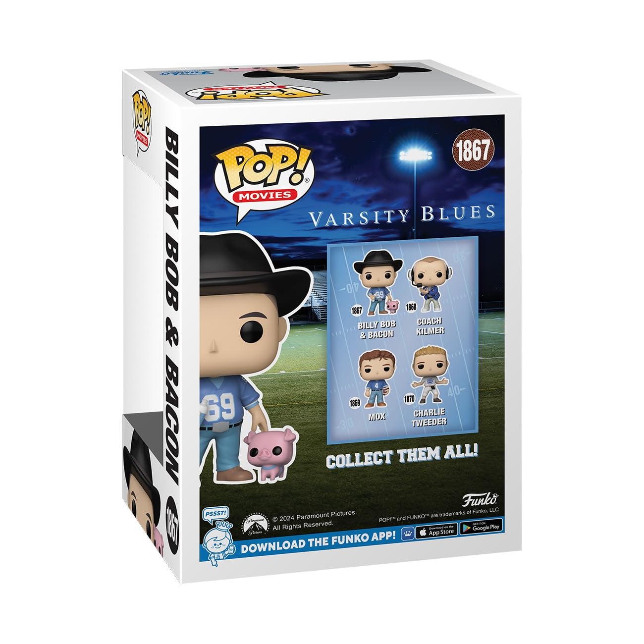 Funko POP & Buddy: Varsity Blues - Billy Bob with Bacon - Collectable Vinyl Figure - Gift Idea - Official Merchandise - for Kids & Adults - Movies…
