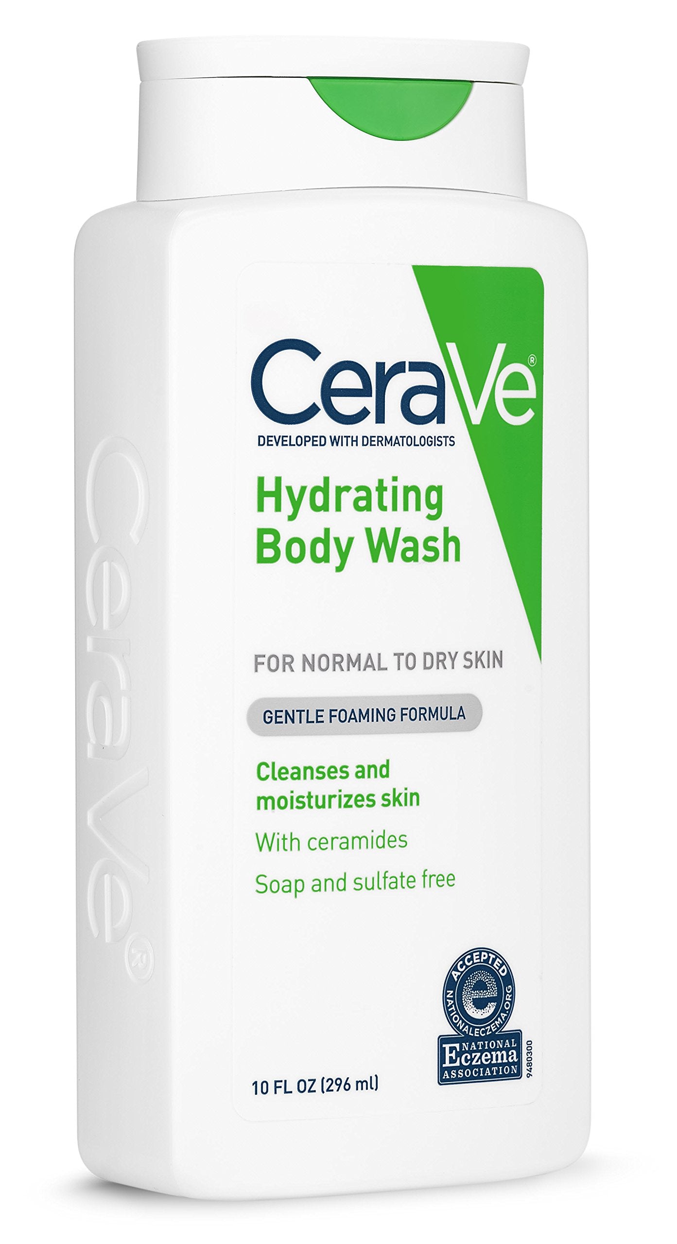 CeraVe Body Wash for Dry Skin | 10 Ounce | Moisturizing Body Wash with Hyaluronic Acid | Sulfate & Fragrance Free