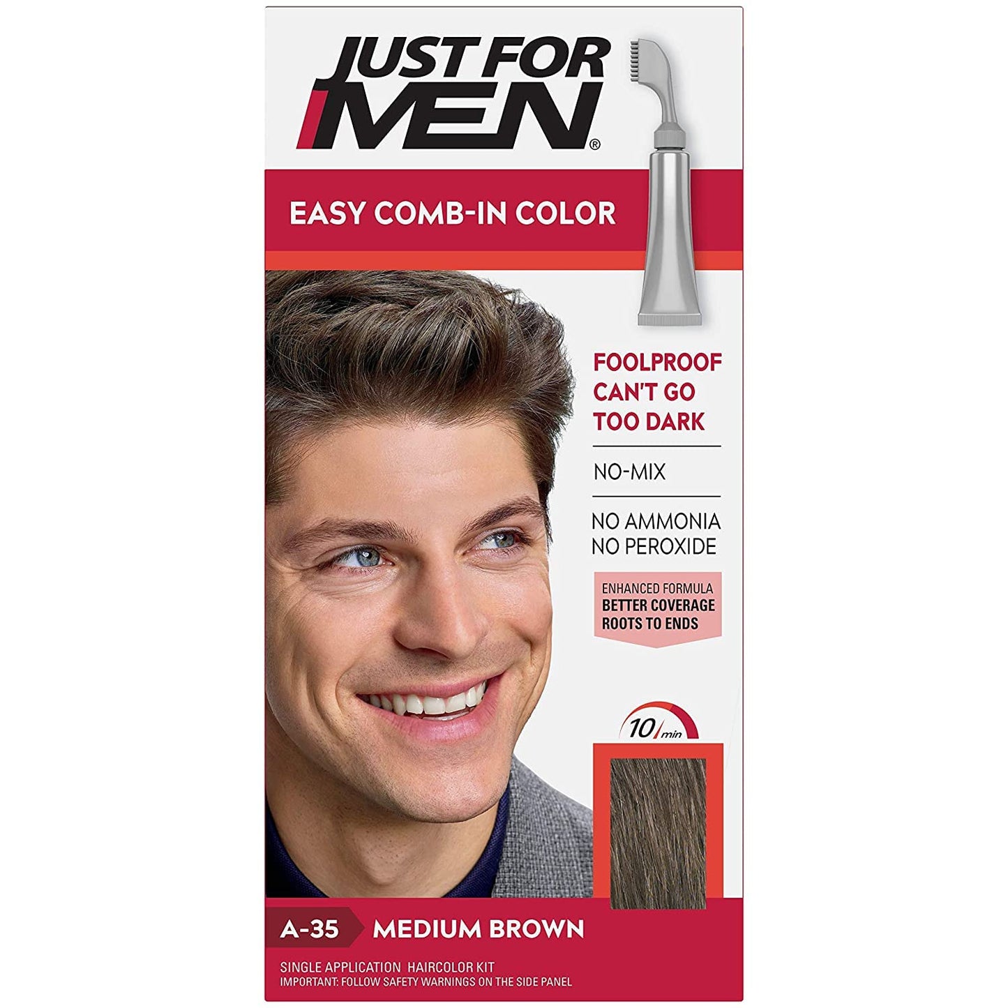Just For Men Med Brwn Aut Size 12z Just For Men Med Brwn Auto Stp 12z