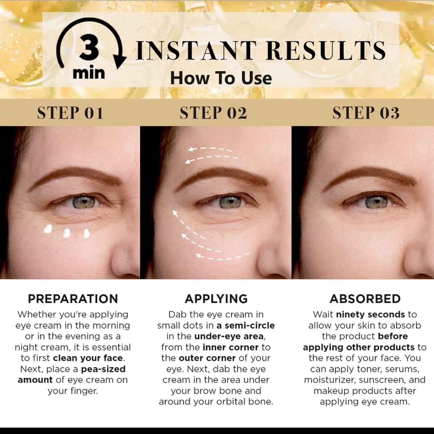 LPH LAB Temporary Eye Tightener Eye Cream, Instant Reduces Under-Eye Bags, Dark Circles&Puffiness, Anti Aging Fine Lines, Firm That Delicate Skin
