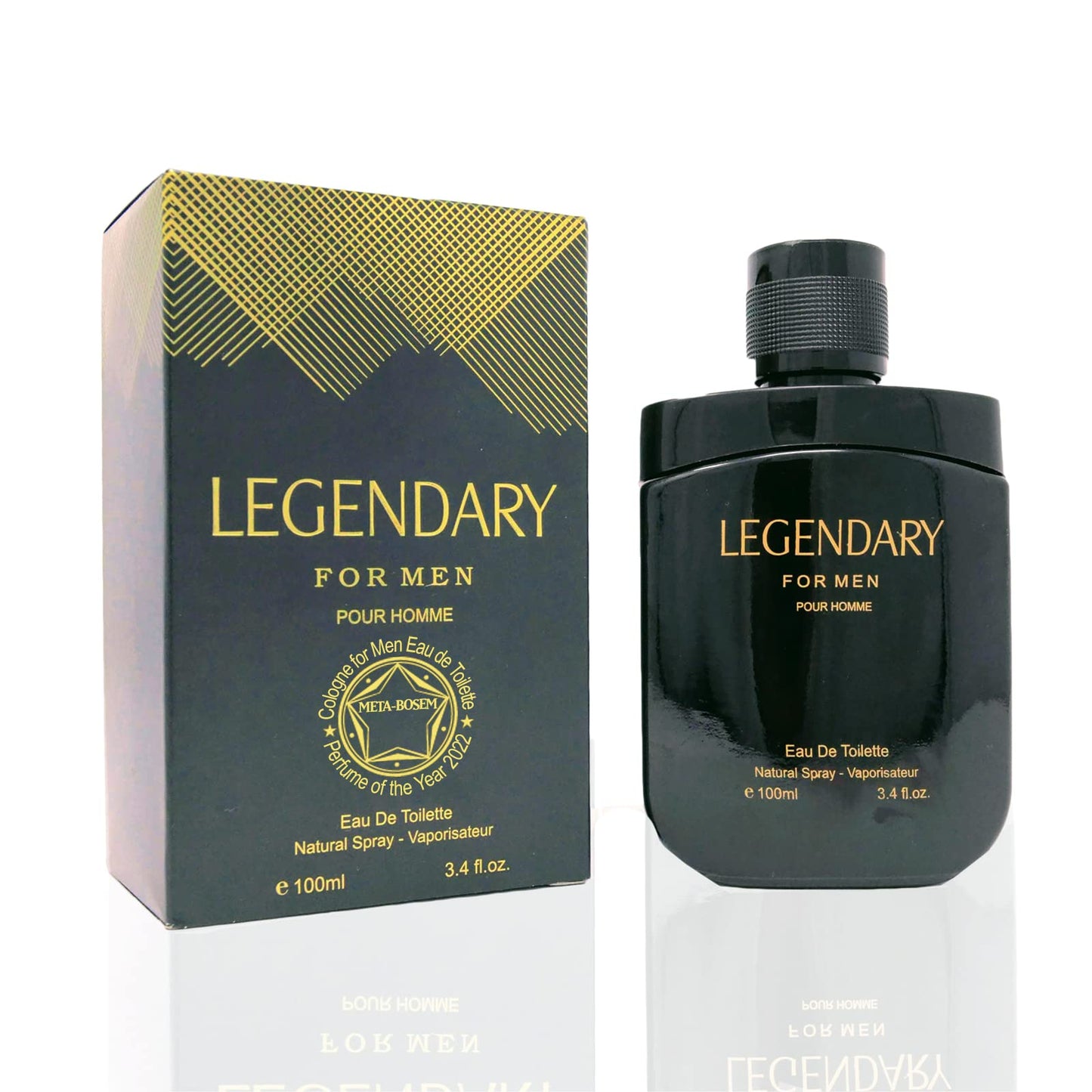 META-BOSEM Gentlemen Pour Homme Black+Red Men's Cologne Collection, Eau de Toilette Natural Spray - Masculine Scent - Holiday Gift Set (Pack of 2)