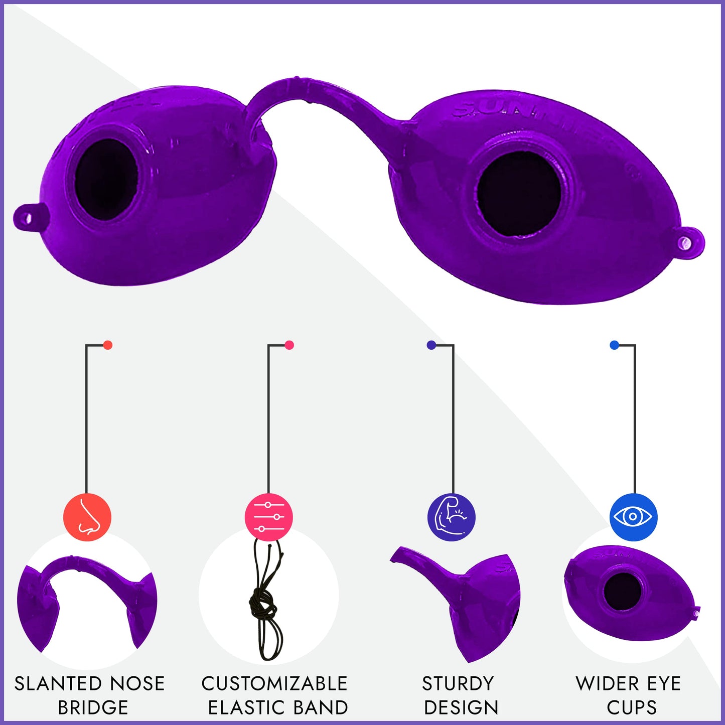 Super Sunnies UV Eye Protection FDA Compliant Tanning Bed Goggles Eyeshields - Random Color
