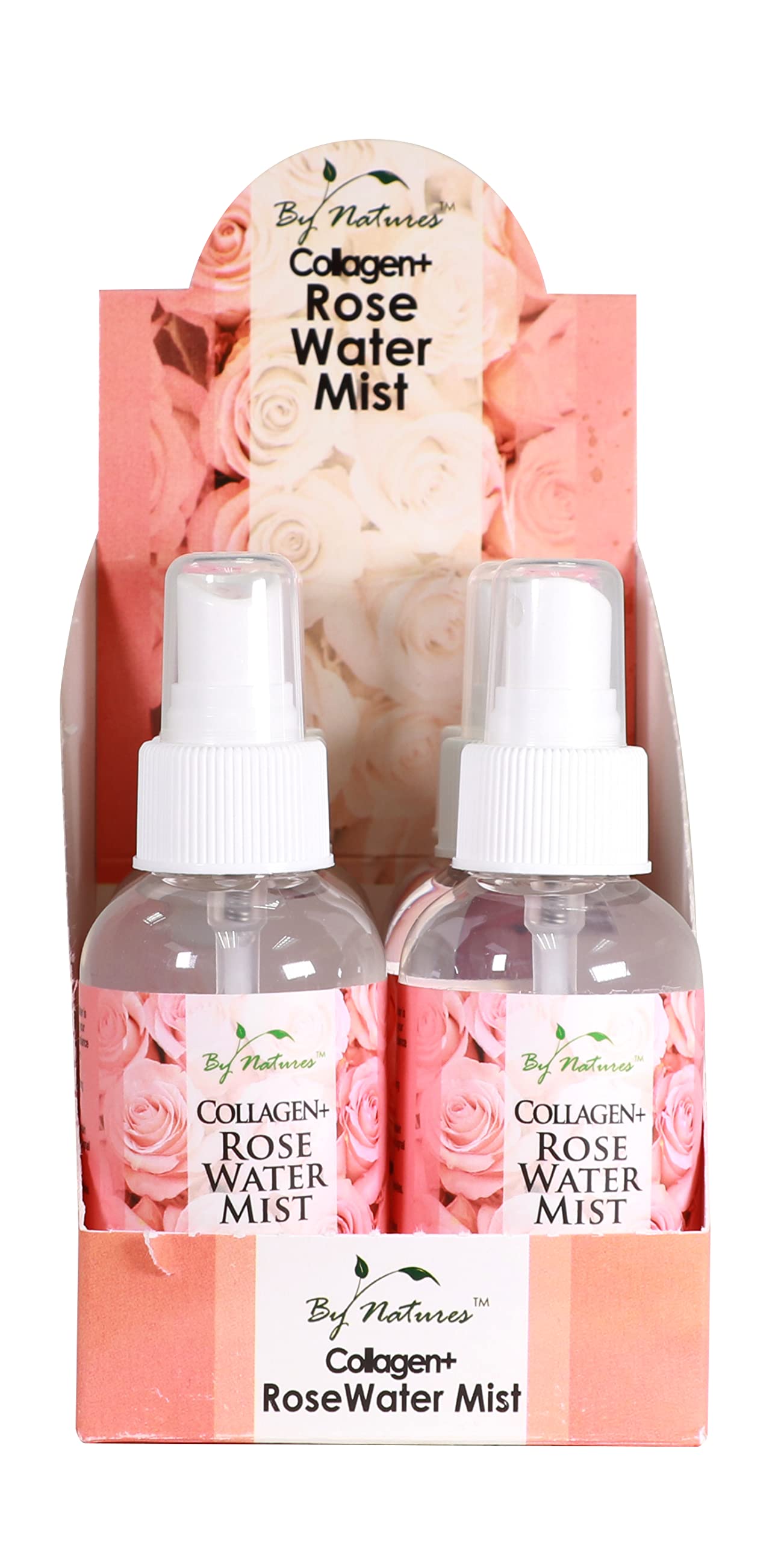 By Natures Collagen + Rose Water Mist Travel Size 3.4 oz (Pack of 3)
