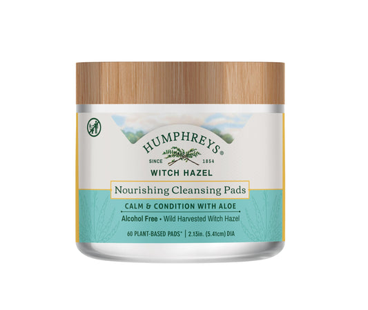 Humphreys Witch Hazel Nourishing Cleansing Pads | Wild Harvested Witch Hazel & Aloe | Hydrating, Natural Alcohol-Free Formula | 60 Rounds Beauty & Personal Care Humphreys