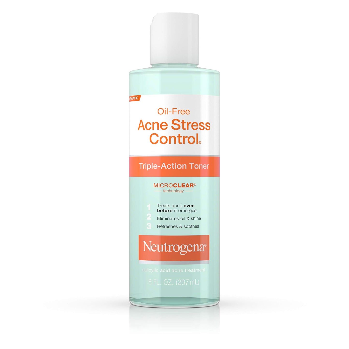 Neutrogena Oil-Free Acne Stress Control Triple-Action Toner, 8 Fluid Ounce (Pack of 2)