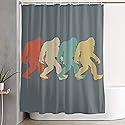 MOCSONE Retro Bigfoot Sasquatch Elegant Polyester Shower Curtain Water-Repellent Shower Curtains Bathroom Sets for Home/Hotel Decor 60inx72in