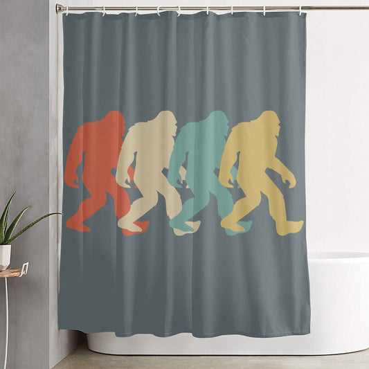 MOCSONE Retro Bigfoot Sasquatch Elegant Polyester Shower Curtain Water-Repellent Shower Curtains Bathroom Sets for Home/Hotel Decor 60inx72in