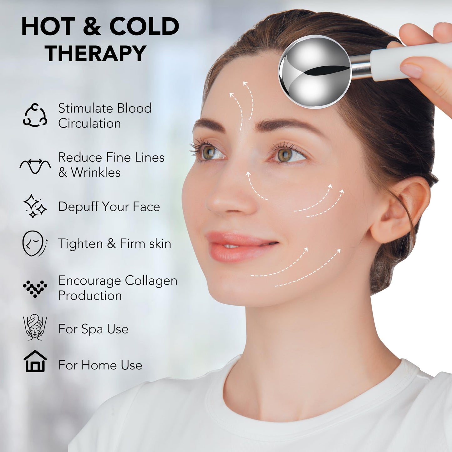 Floraison Unbreakable Stainless Steel Magic Cooling Beauty Facial Sticks for Face, Neck & Body Cryo Sticks & Cold Roller for face Puffiness