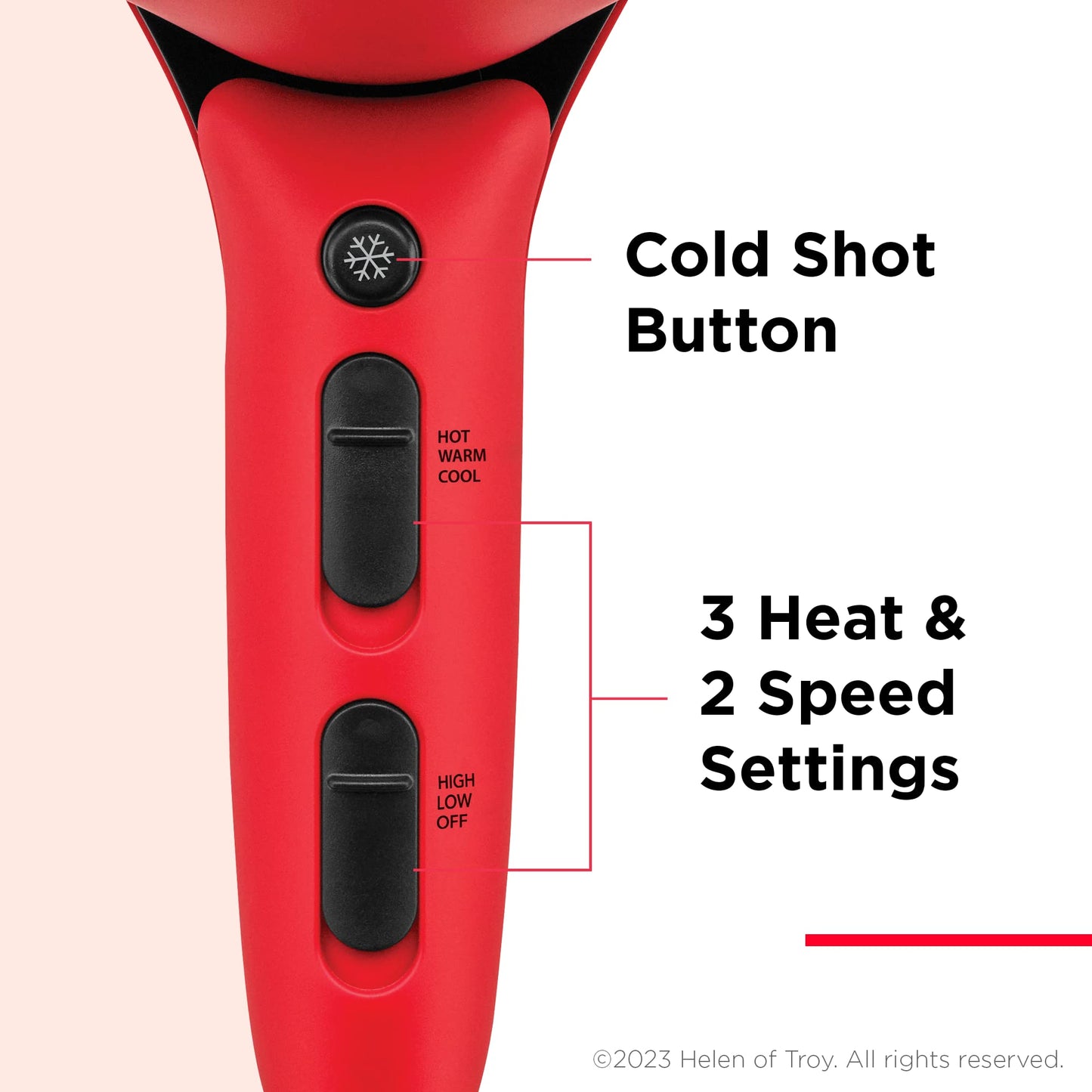 REVLON Airflow Control Hair Dryer with Diffuser - 1875W Blow Dryer Head Rotates 90° for Total Control, Wider Head for Less Drying Time, Reduces Frizz