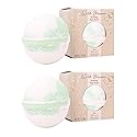 Cait + Co Soothing Bath Bomb Giftable, 7 Ounce Essential Oil, Green Tea and Cucumber Scent, Spa Revival
