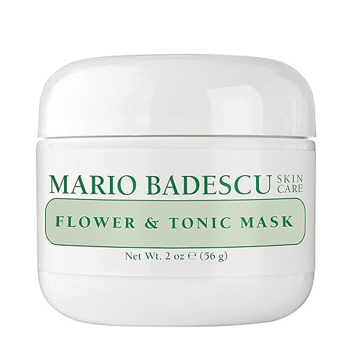 Mario Badescu Flower & Tonic Mask - Absorbs Excess Oil and Shine - Gentle and Purifying Face Care for Men and Women - Facial Mask Ideal