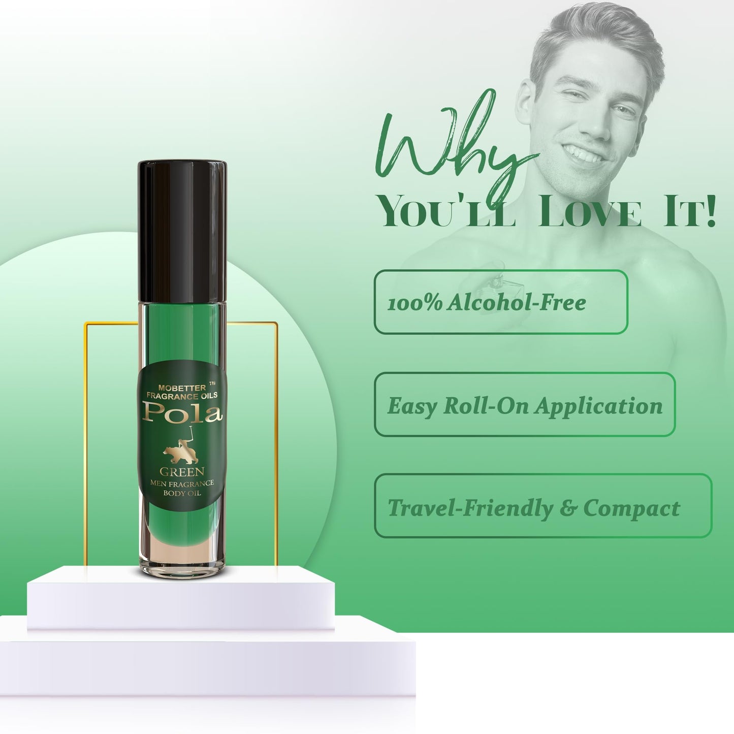 MOBETTER FRAGRANCE OILS Pola Green Fragrance Body Oil for Men Beauty & Personal Care MOBETTER FRAGRANCE OILS