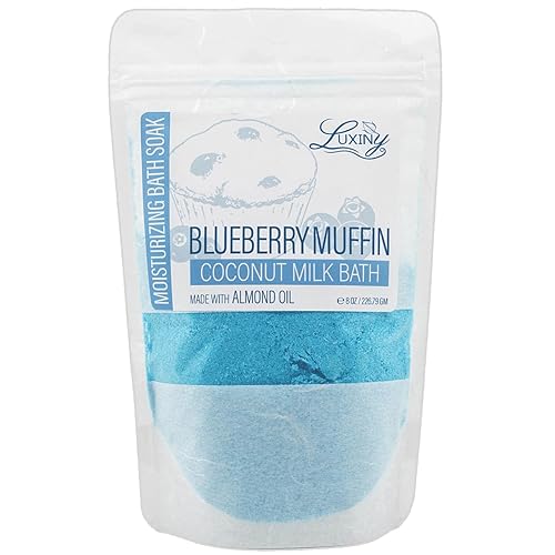 Luxiny Vegan Milk Bath Soak Made with Moisturizing Coconut Milk Powder & Sweet Almond Oil for a Bath Bomb Dust Soothing Fizz & Relaxing Soak, 8 oz.…