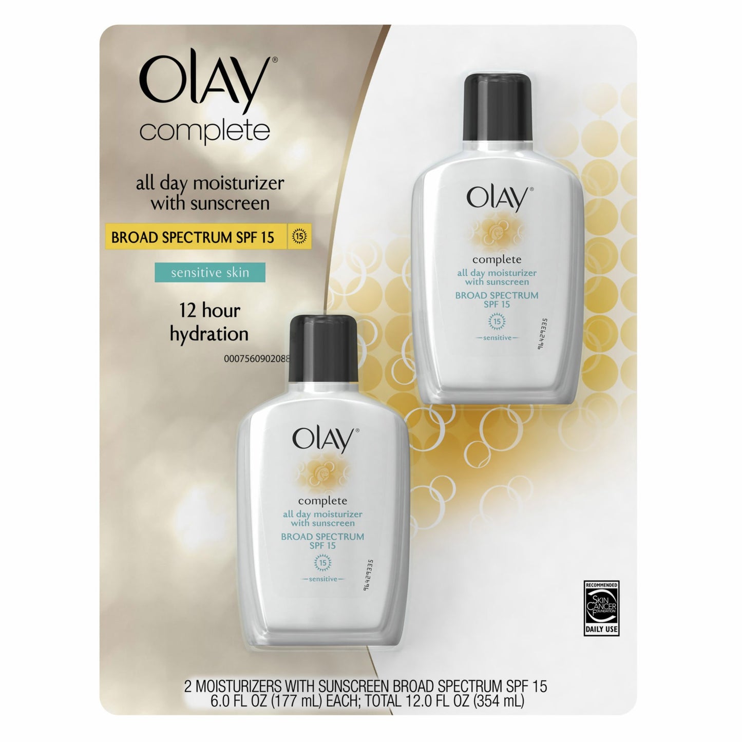 Olay Beauty Fluid Face Lotion with SPF 15-2/6 oz. bottles