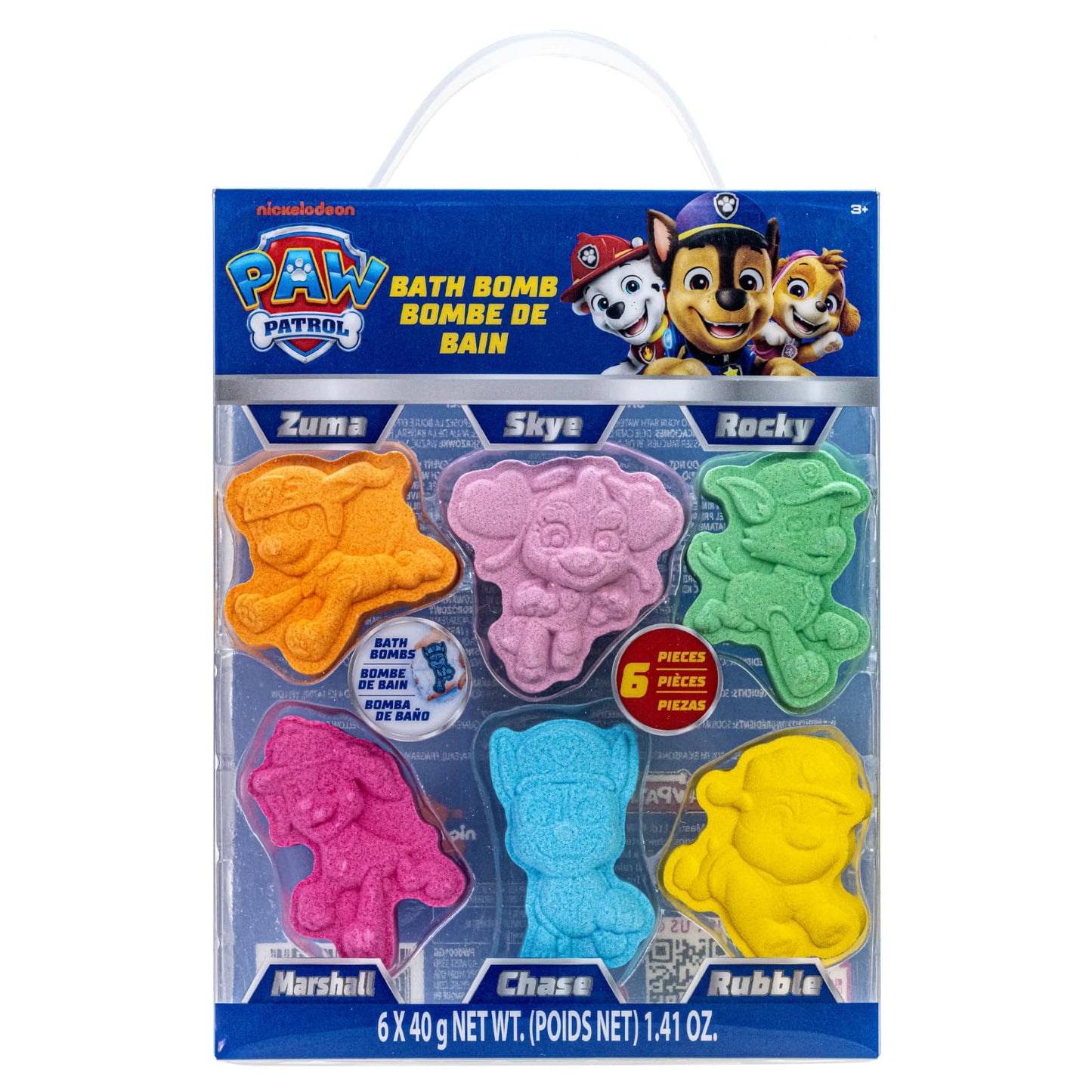 Paw Patrol 6 pc Kid Bath Bomb Set, Cucumber Melon Scented, Bath Toy Ages 3+ Beauty and Personal Care Townley Girl Default Title