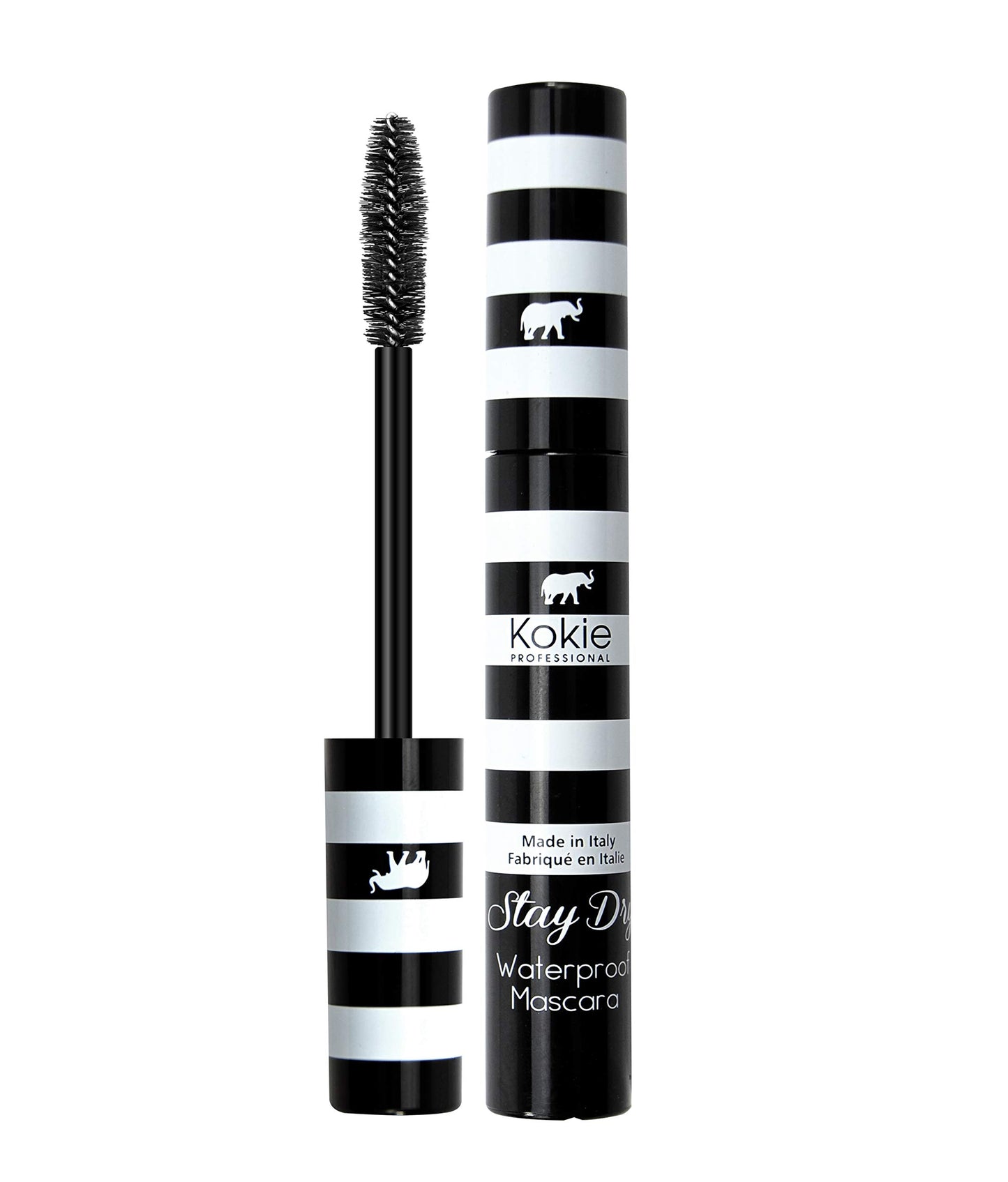 Kokie Cosmetics Stay Dry Waterproof Mascara, Waterproof Black, 0.32 Ounce