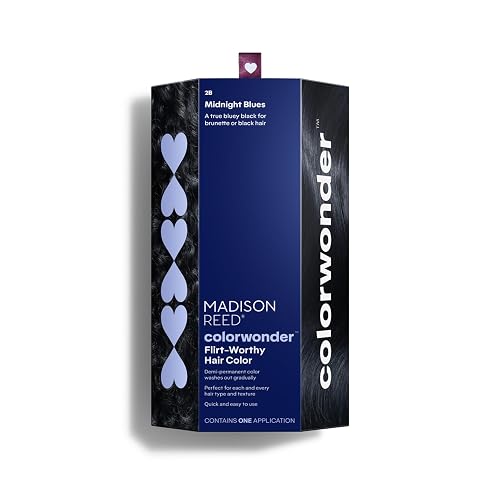 Madison Reed ColorWonder Demi-Permanent Hair Color Kit - 2B Blue Black (Midnight Blues) | Vivid Blue Undertone, No Bleach Required, Ammonia-Free