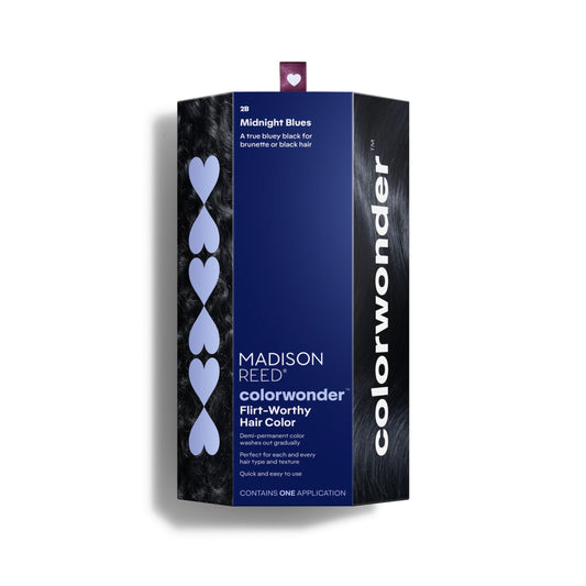 Madison Reed ColorWonder Demi-Permanent Hair Color Kit - 2B Blue Black (Midnight Blues) | Vivid Blue Undertone, No Bleach Required, Ammonia-Free