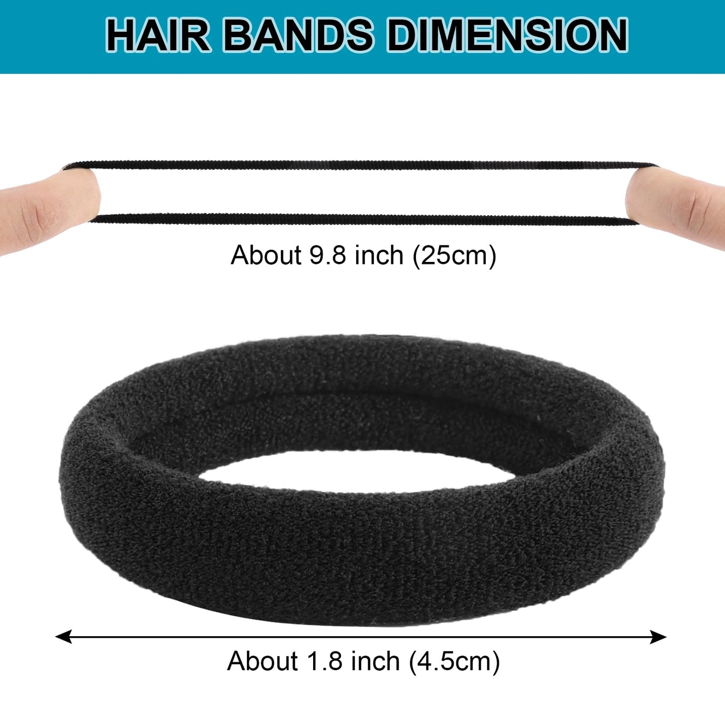 120PCS Black Hair Ties for Women Girls, Elastic Hair Bands Ponytail Holders Beauty and Personal Care DWKFEOQ