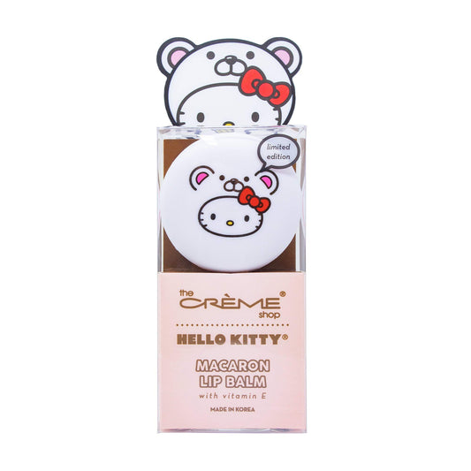 The Crème Shop x Sanrio Hello Kitty Macaron Lip Balm Korean Cute Scented Pocket Portable Soothing Cruelty-Free (Hello Kitty White Chocolate)