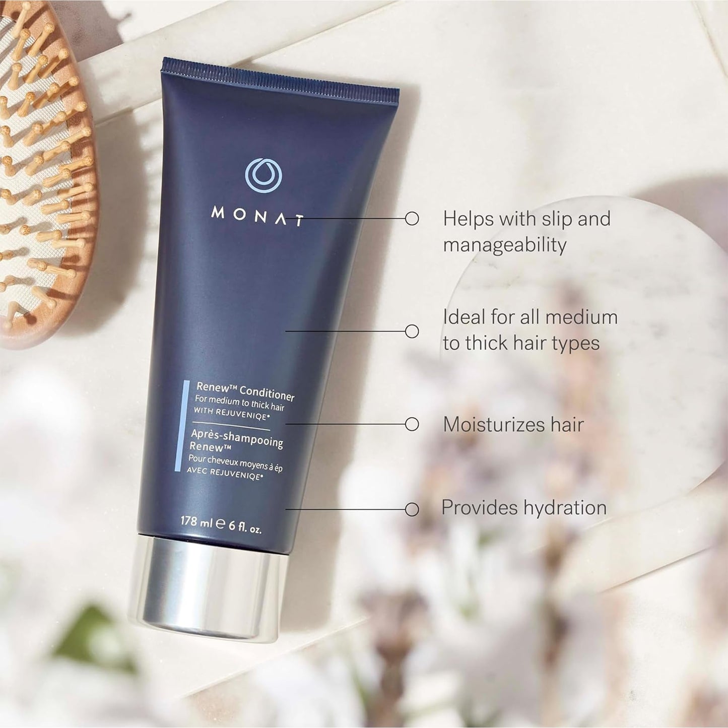 Renew™ Hydrating Hair Care System - Shampoo, Conditioner, and Masque System for Dry, Brittle Hair (8 oz/6 oz/5 oz)