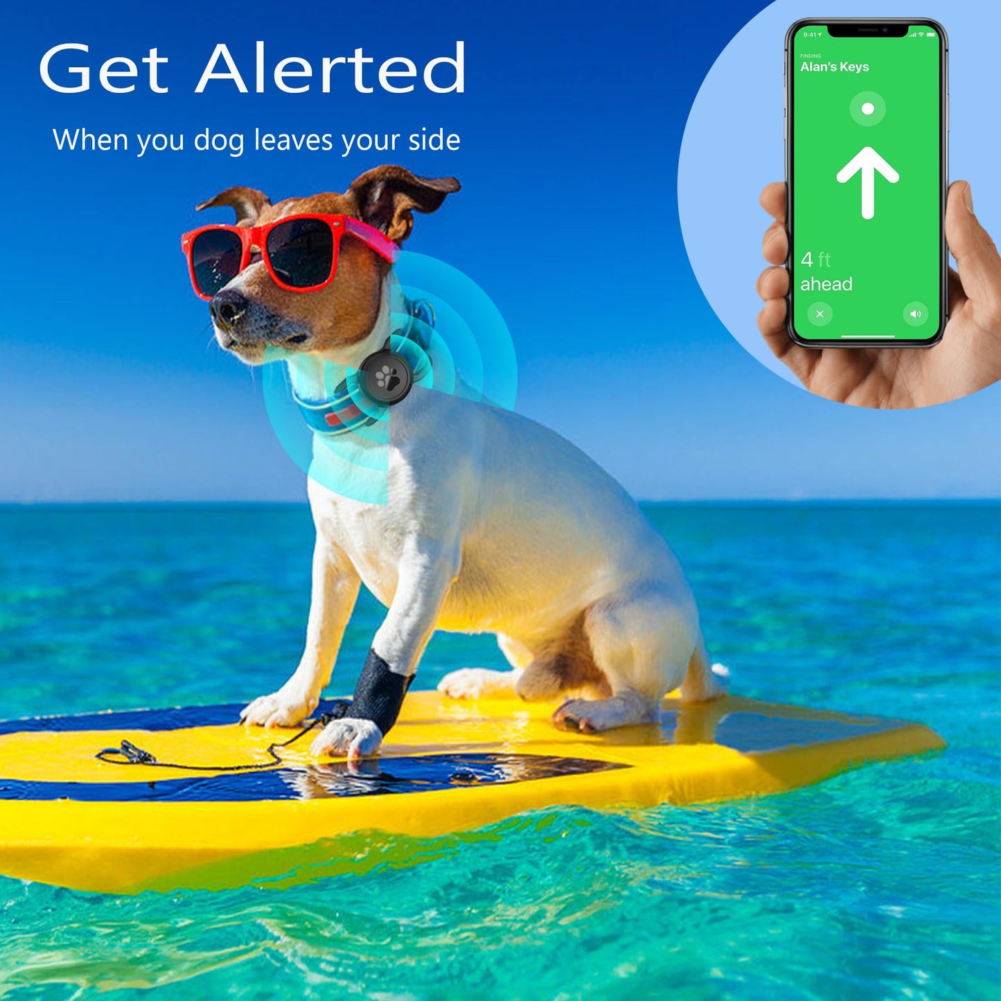 SANKALA Airtag Dog Collar Holder - Waterproof Silicone Full Body Protective Apple AirTag Holder for Pets, Fits All Collar Widths, Black (1 Pack)