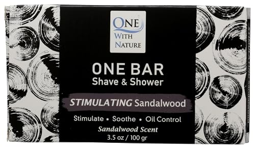 One Bar Shave & Shower Stimulating Sandalwood One With Nature 3.5 oz Bar Soap