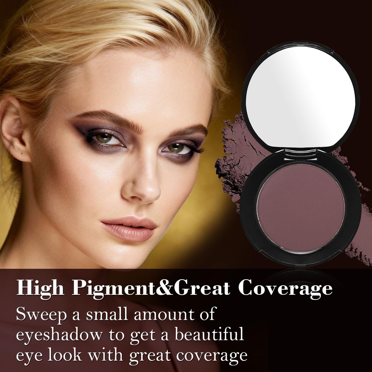 MEICOLY Velvet Plum Single Eyeshadow,Cream Matte Eye Shadow,Pressed Powder Eyeshadow,Matte Shade Eyelid Color Eye Makeup for Women and Girls,High Beauty and Personal Care MEICOLY