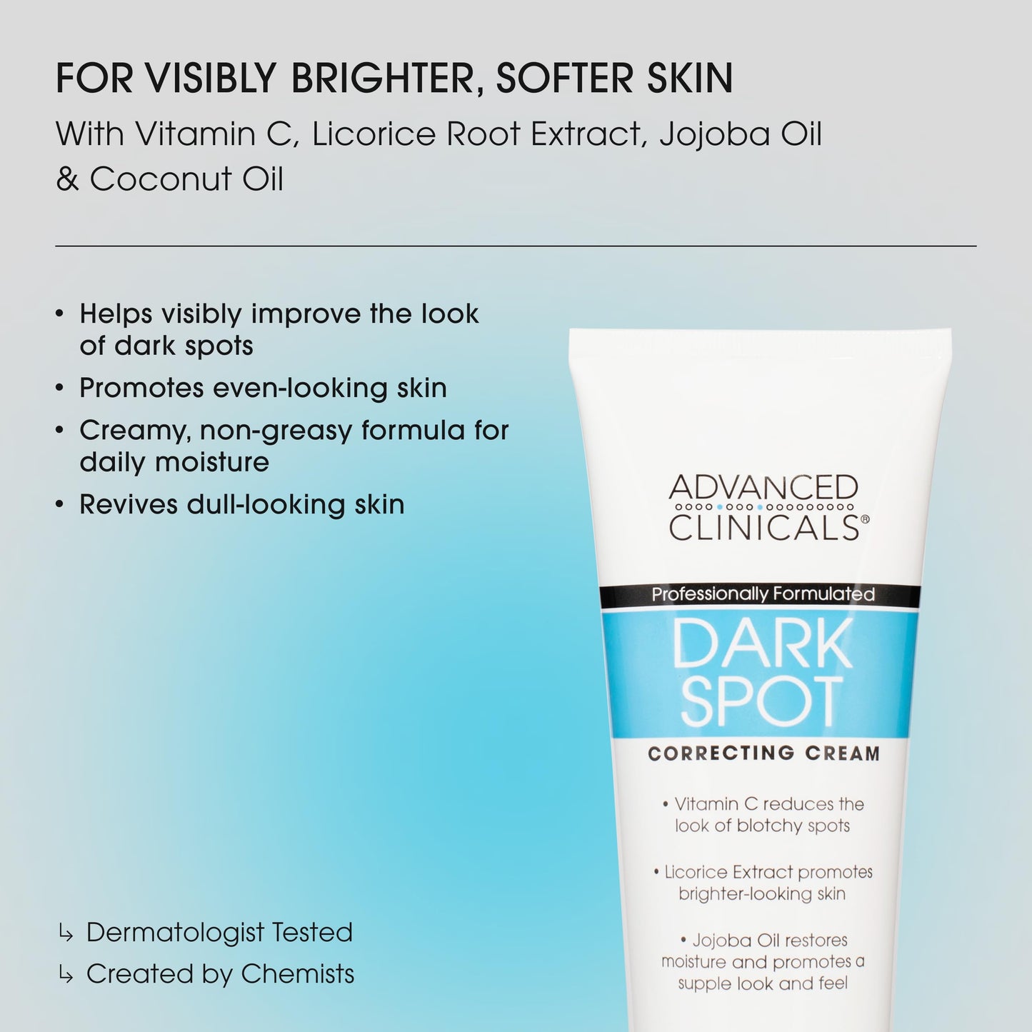 Advanced Clinicals Dark Spot Vitamin C Cream For Face, Hand, & Body Lotion, Anti Aging Therapeutic Skin Care Moisturizer Lotion Reduces Appearance