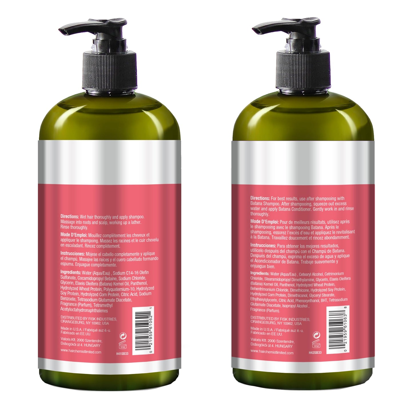 Hair Chemist Strength & Growth Batana Oil Shampoo and Conditioner Set 33.8 oz. (2-PC Set) - Batana Shampoo and Conditioner for Hair Growth, Thickening