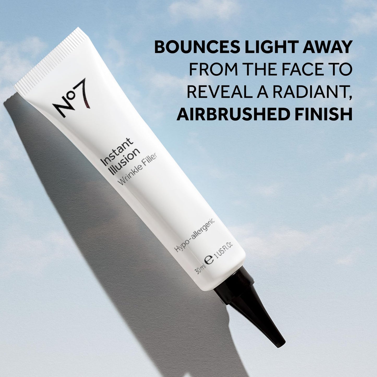 No7 Instant Illusion Wrinkle Filler - Anti Aging Serum for Face to Smooth + Blur Fine Lines and Wrinkles - Gives Complexion a Youthful and Radiant