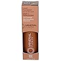 Mineral Fusion Full Coverage Foundation, Liquid Foundation - Deep 4- Deep Complexion w/Golden Undertones, Lightweight Matte Finish, Up to 12 Hr Hydration, Hypoallergenic & Vegan, 1 fl. oz