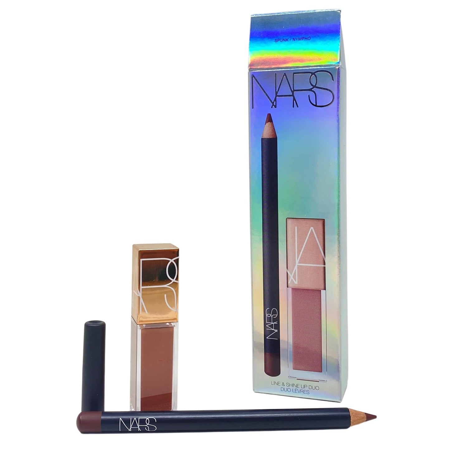 NARS Line & Shine Lip Duo - Precision Lip Liner & Mini Afterglow Lip Shine - Spunk & Nympho