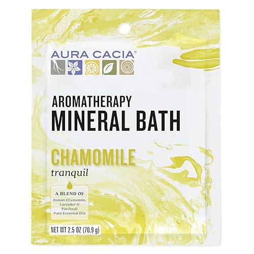 Aura Cacia Aromatherapy Mineral Bath, Tranquil Chamomile, 2.5 ounce packet (Pack of 3)