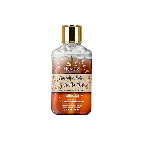 Limited Edition Pumpkin Spice & Vanilla Chai Herbal Moisturizing Body Lotion (2.25 Oz) - Fall Scented Body Lotion for Women or Men with Dry or