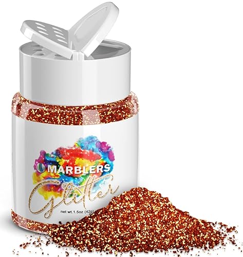 MARBLERS Twinkle Glitter [Copper] 1.5oz (42g) | Fine | Non-Toxic, Vegan, Cruelty-Free | Face, Body, Eyeshadow, Hair, Festival, Party Makeup | Nail