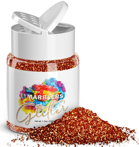 MARBLERS Twinkle Glitter [Copper] 1.5oz (42g) | Fine | Non-Toxic, Vegan, Cruelty-Free | Face, Body, Eyeshadow, Hair, Festival, Party Makeup | Nail