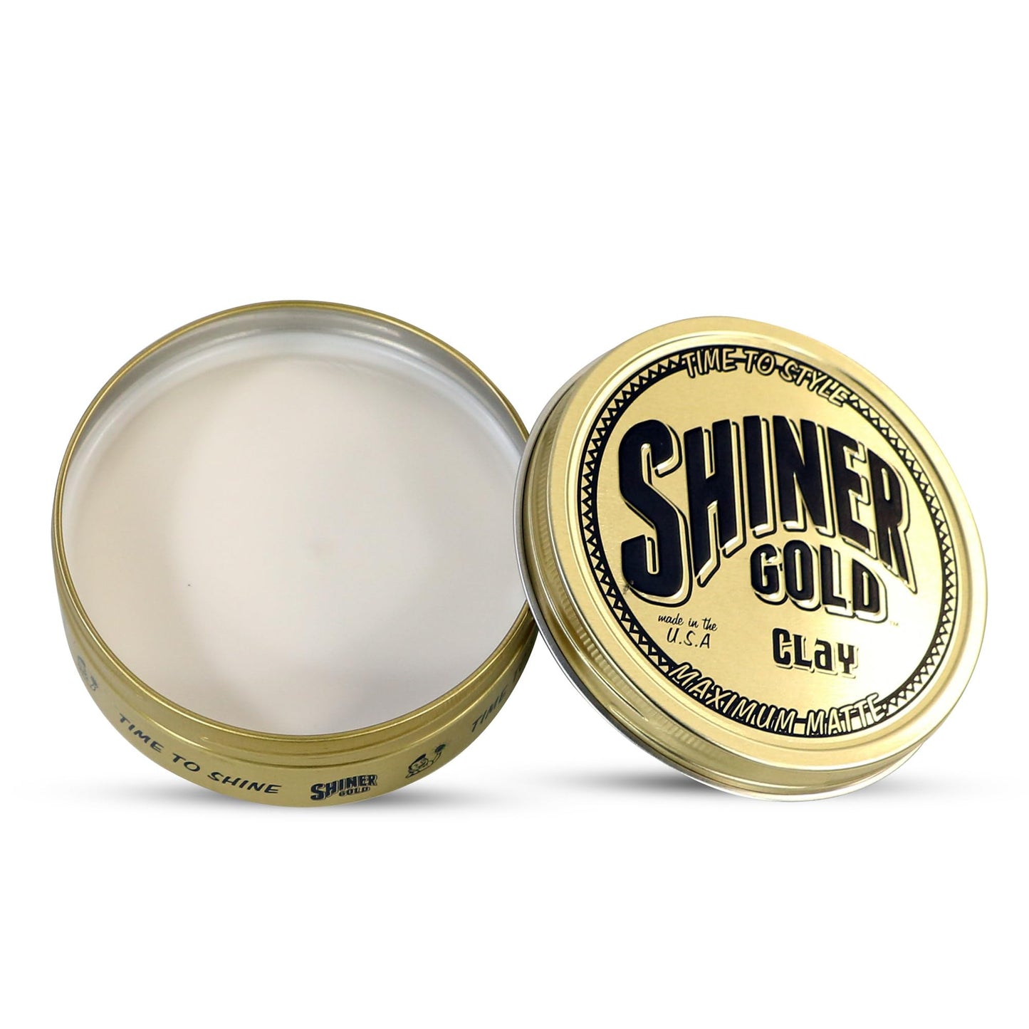 Shiner Gold Matte Clay Pomade | Strong Hold | Matte Finish | Water Based | Coconut Scent, 3.5oz Pack of 3