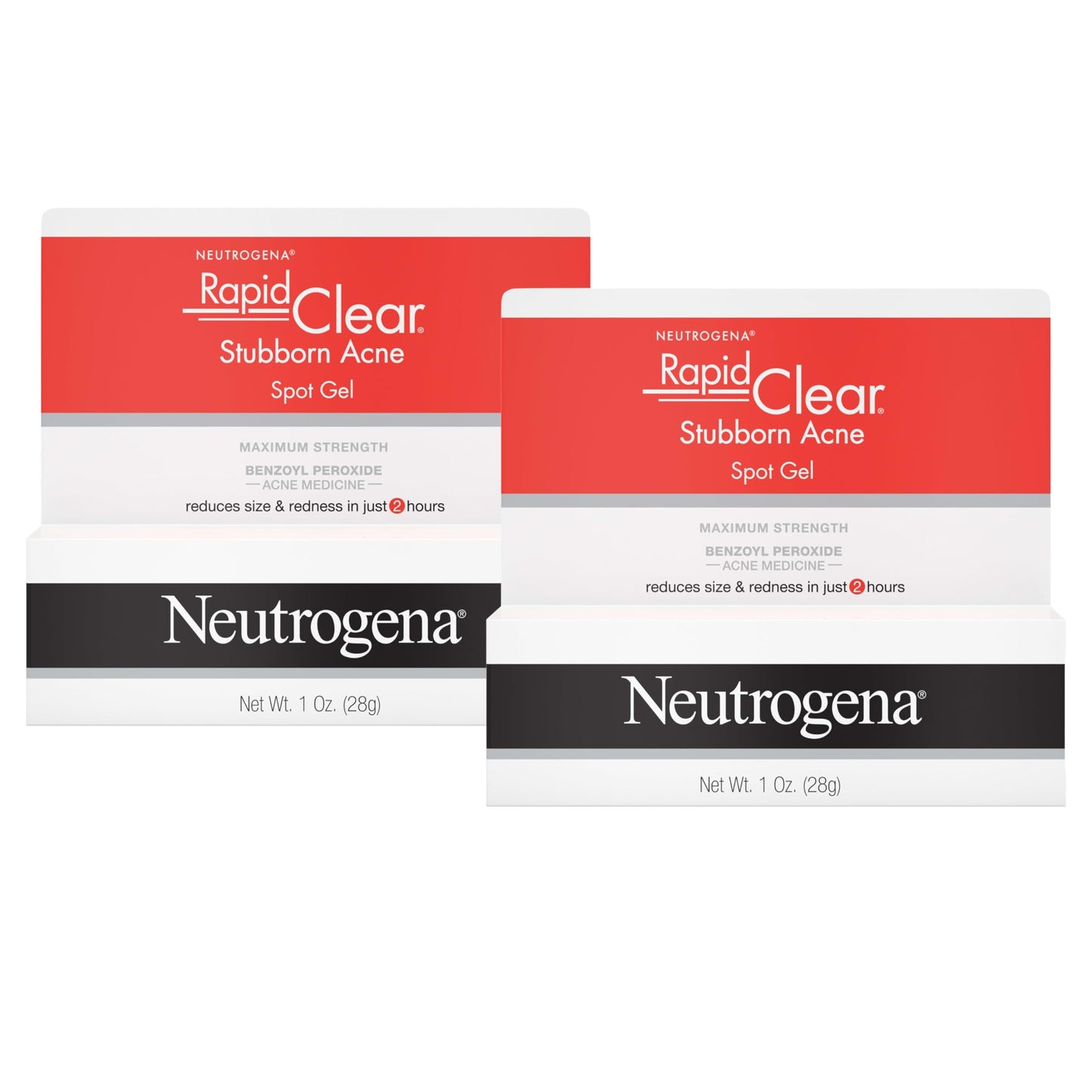 Neutrogena Rapid Clear Stubborn Acne Spot Treatment Gel with Maximum Strength 10% Benzoyl Peroxide Acne Treatment Medication, Pimple Cream for Acne