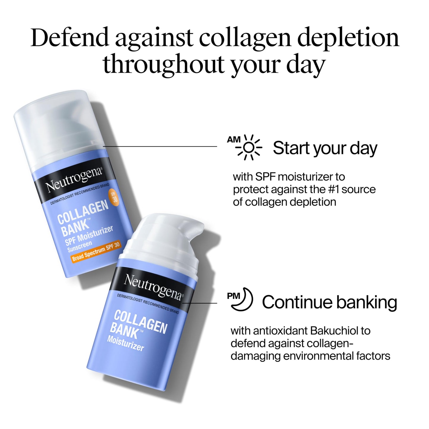Neutrogena Collagen Bank Face Moisturizer, Larger Size Anti-Aging Face & Neck Collagen Cream, Bakuchiol, Face Lotion Supports Skin’s Natural Collagen