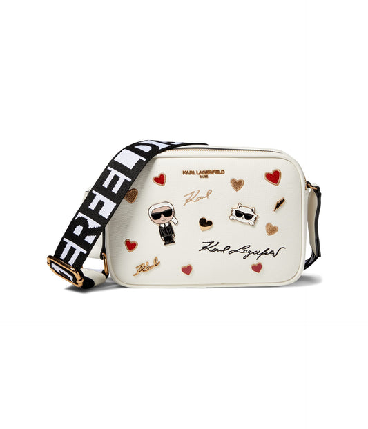 KARL LAGERFELD Paris Women's MAYBELLE Handbag, MULTI/WHITE, 1SZ