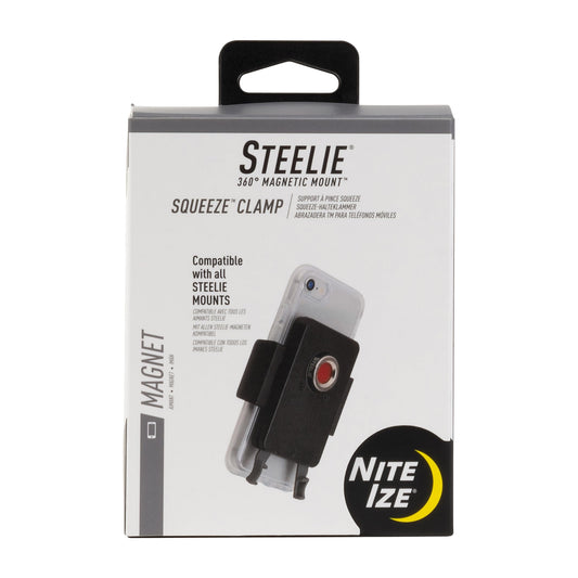 Nite Ize Steelie Squeeze Clamp - Universal Dashboard Mount for Hands-Free Use - Easy-Squeeze Levers - Continuous Force Springs - 360-Degree Rotation…