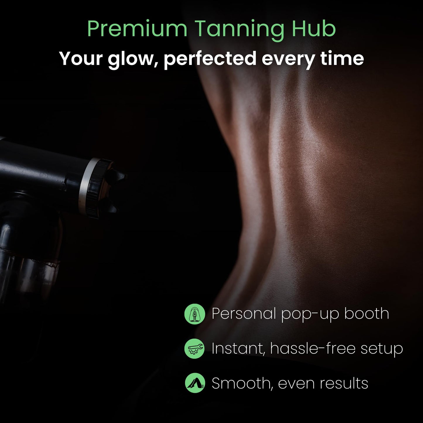 KobbTan Large Deluxe Spray Tan Tent - Pop Up Tent Portable Tanning Booth with Carry Case - Clear Window for Perfect Spray Tanning - Extraction Fan