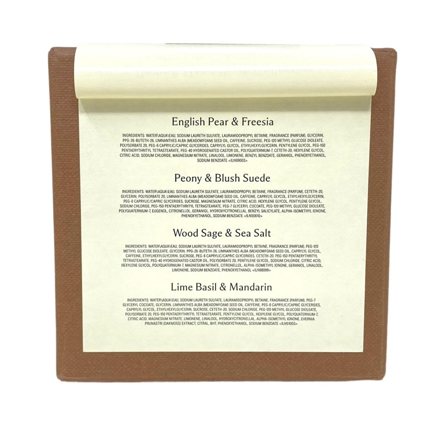 Jo Malone LONDON Hand and Body Cleanser Collection: Four Fragrances - Peony and Blush Suede, Lime Basil and Mandarin, English Pear and Freesia, Wood