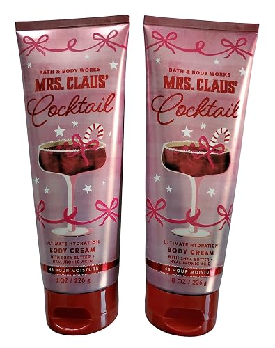 Bath & Body Works Women's Mrs Claus Ultimate Hydration Body Cream 8 Ounces Pack of 2
