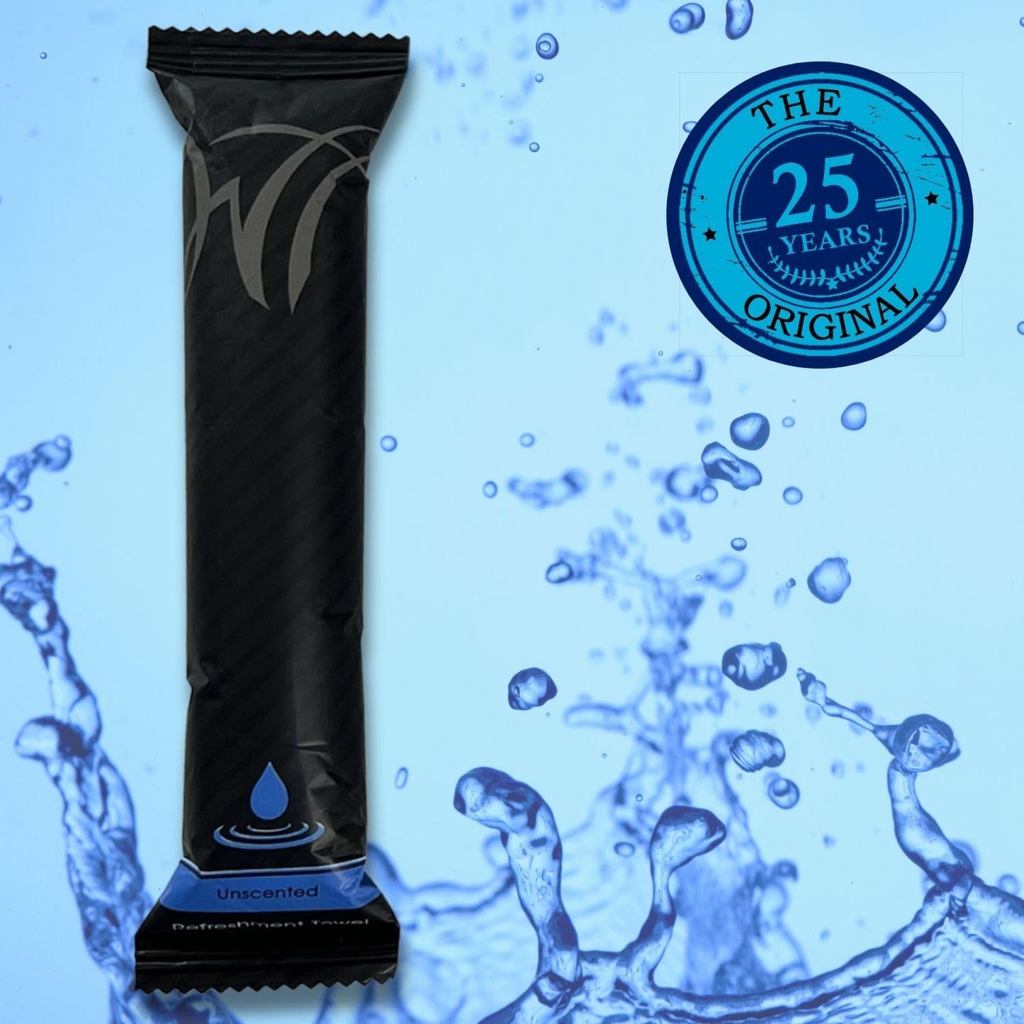 WT WHITE TOWEL SERVICES 9"x 9"inch Moist Cotton Towel Individually Wrapped - Unscented (Case of 50) Fragrance-Free