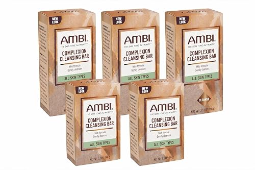 Ambi Complexion Cleansing Bar Soap, 3.5 oz (Pack of 5)