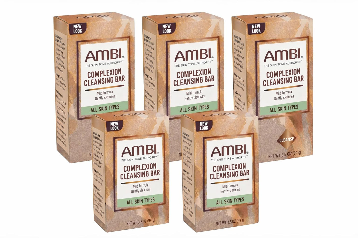 Ambi Complexion Cleansing Bar Soap, 3.5 oz (Pack of 5)