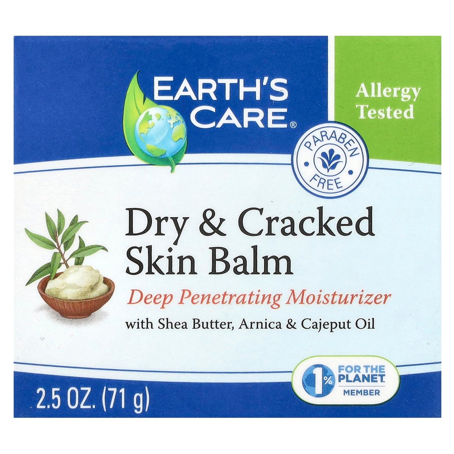 Earth's Care Dry and Cracked Skin Balm Moisturizer for Dry Skin