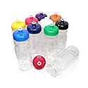 Rolling Sands 24 Ounce BPA-Free Clear/Rainbow Plastic Water Bottles, Set of 10, Made in USA